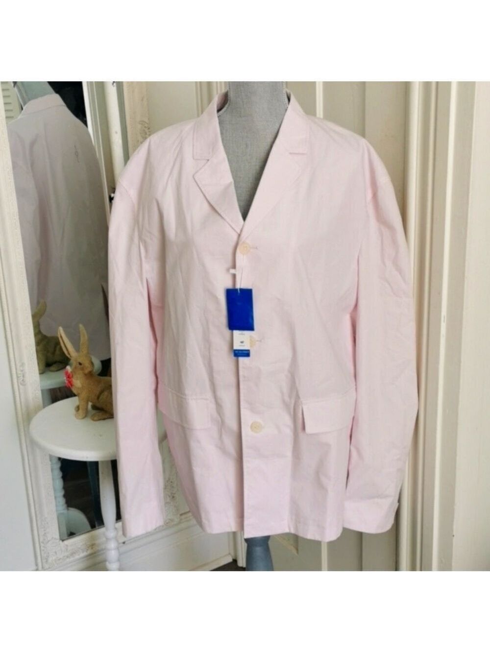 NWT Zara mens light pink relaxed fit suit jacket. Size 40. Unisex